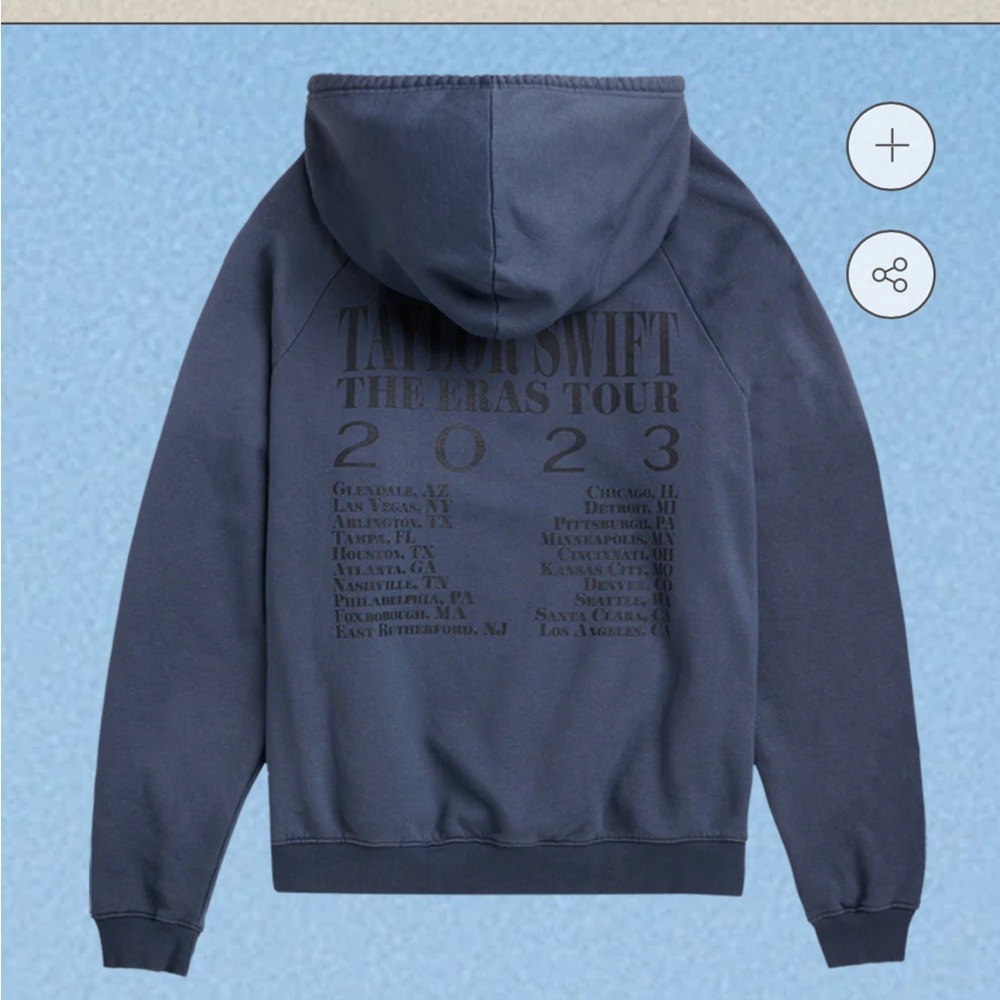 Taylor Swift Eras Tour Blue Hoodie